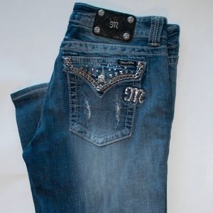 Miss Me Jeans Easy Boot Bootcut Embelished Jeans